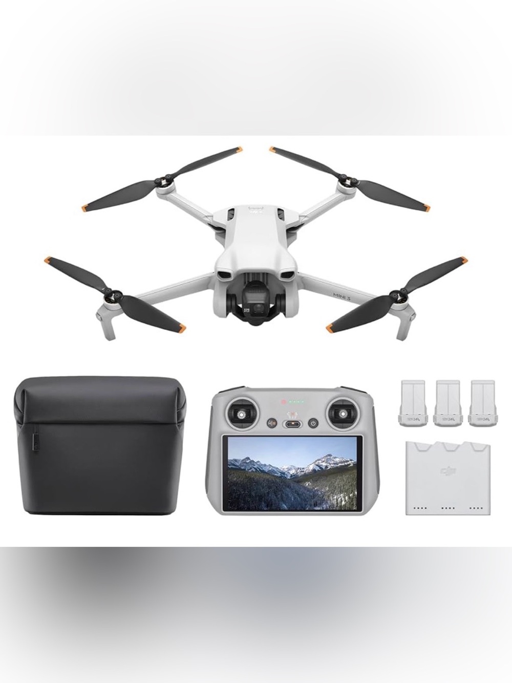 DJI Mini 3 Fly More Combo (DJI RC), Drones with Camera for Adults 4K